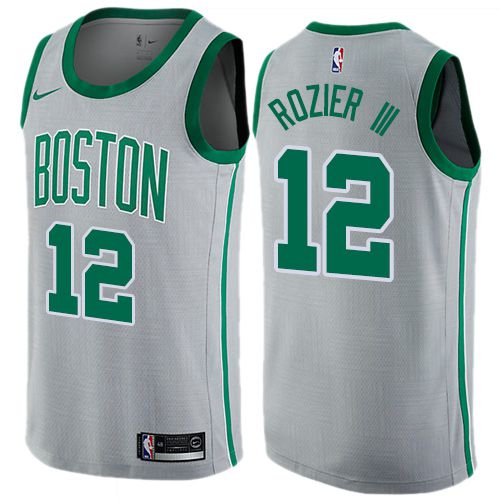 Men Boston Celtics #12 Terry Rozier III Gray Nike Swingman City Edition NBA Jersey